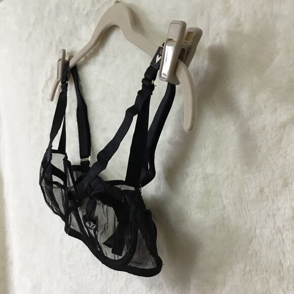 Victoria Secret Black Unlined Mesh Balconette Bra - Picture 4 of 10